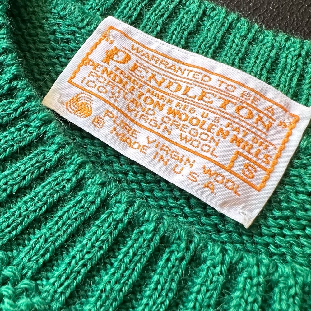 Pendleton Emerald Cable Knit Sweater - image 2